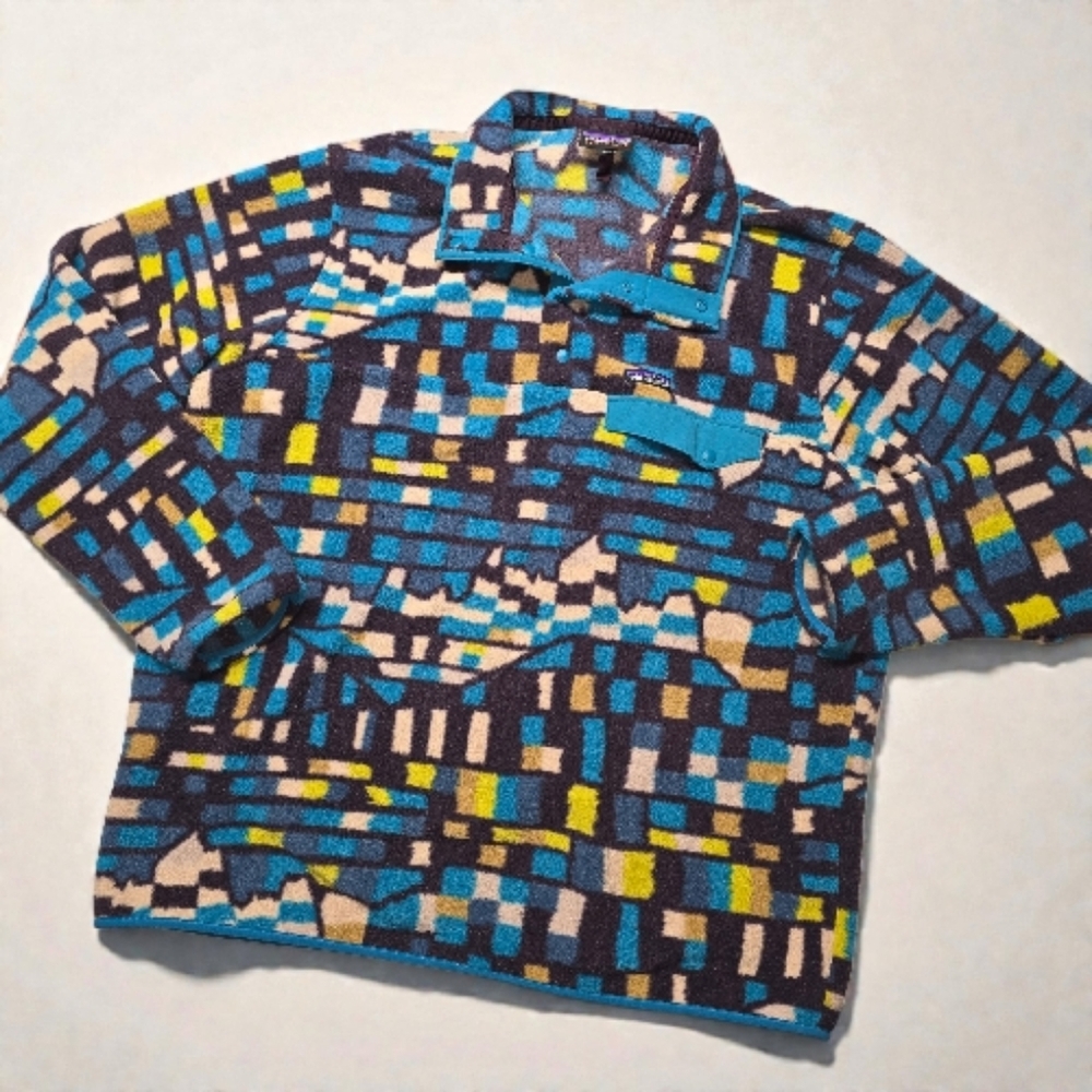 Patagonia Synchilla Snap-T Pullover Fleece Fitz Roy Patchwork Size XXL